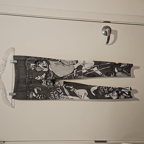 DISNEY Alice in Wonderland leggings Lrg READ BELOW SEE MEASUREMENTS women or kid - Picture 7 of 8